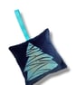 Velvet Lavender Sachet, Hand Printed Lavender Bag, Christmas Tree Ornament  - Image 3