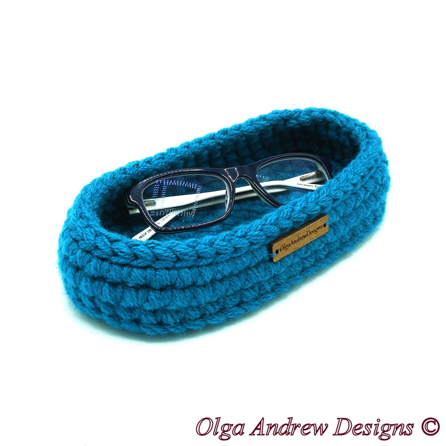 Soft horizontal eyeglass holder, bedside glasses tray, desk eyeglasses tray