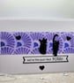 Cat silhouette card - anniversary card,  black cats, cat lover, art deco - Image 3
