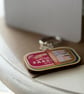 6 Wedding Favours Flowers Wooden Hanging Ornaments or Keyrings floral - Image 9