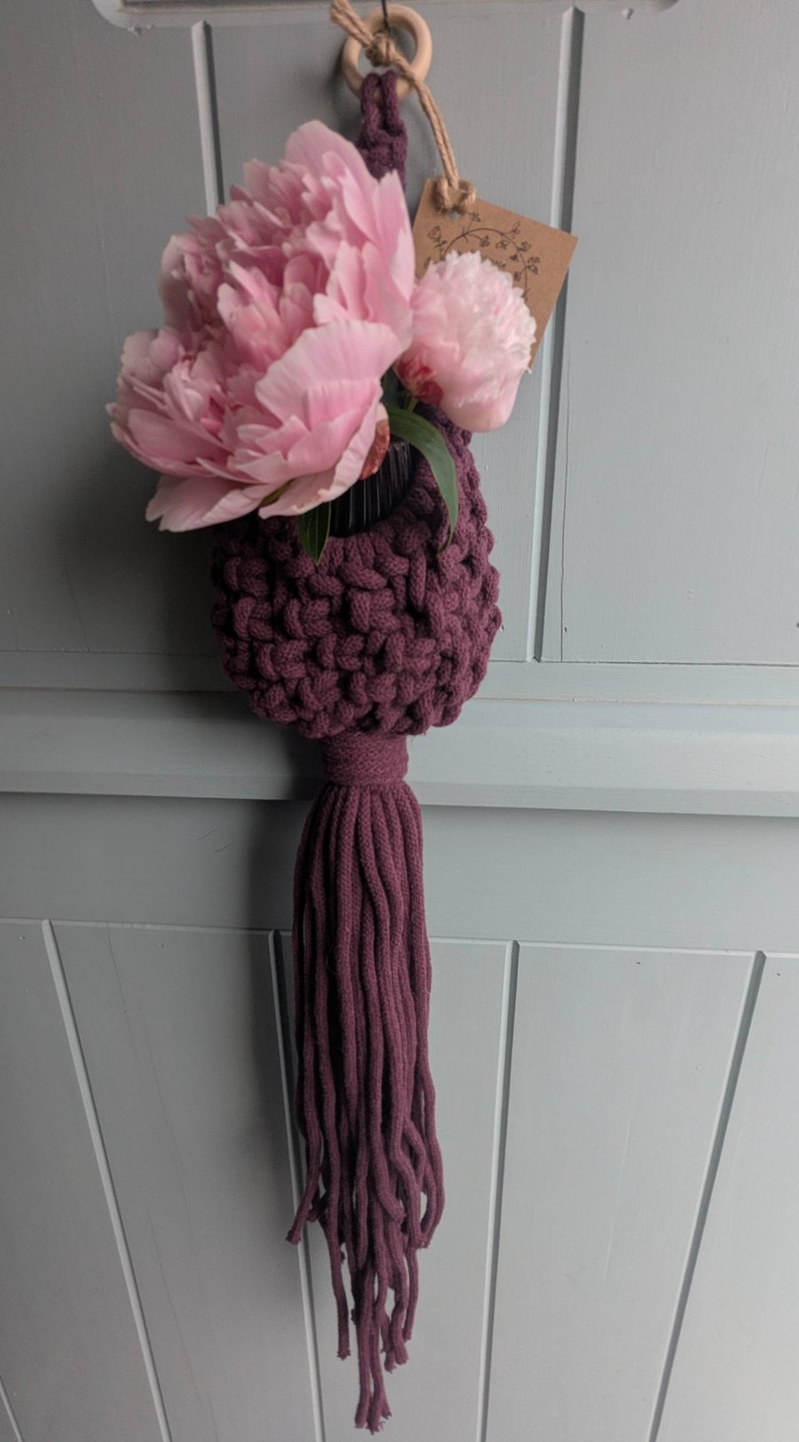 Eco Cotton Macramé Hanging Basket Plant Pot Holder