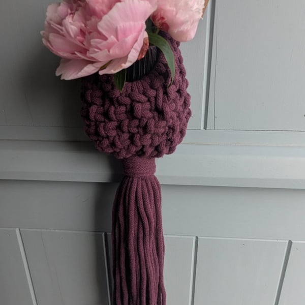Eco Cotton Macramé Hanging Basket Plant Pot Holder