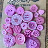 23 Pink Mixed Buttons