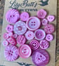 23 Pink Mixed Buttons - Image 1