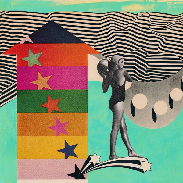 Shooting Stars and Stripes Pop Art Print Vintag... - Folksy