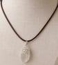 Hand-Collected Wire Wrapped Whitby Sea Glass Pendant Necklace