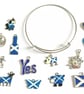 Choice of Scotland  Dangle Charm on Expandable 304 Stainless Steel Bangle