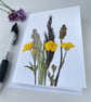 Handmade Real Pressed Flower Greeting card, Buttercups and, Grasses Birthday 01 - Image 2