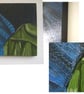 Abstract Original Oil Painting Blue and Moss Green Square  - Image 5