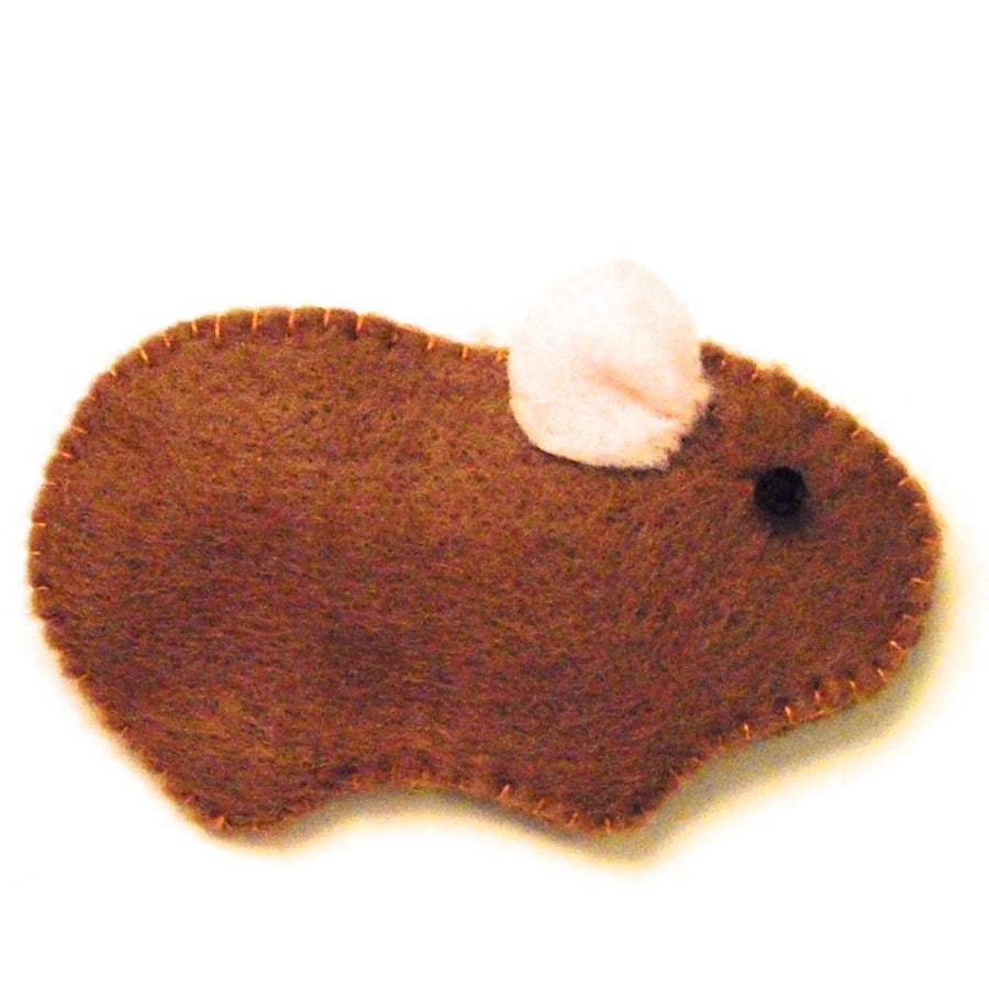 Guinea Pig Felt Brooch