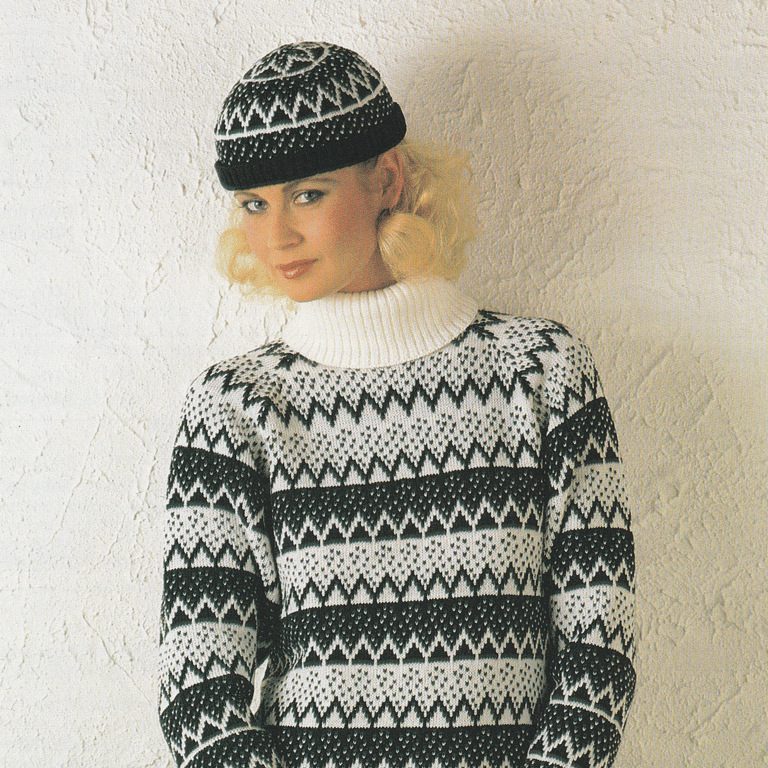 VINTAGE MACHINE KNITTING PATTERN Ladies Argyll Sweater