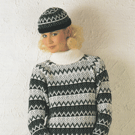 VINTAGE MACHINE KNITTING PATTERN Ladies Argyll Sweater