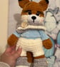 Handmade Crochet Fox – Winter Outfit – Collectible Display Toy - Image 4