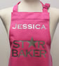 Adult : small teenage Star baker personalised apron - Made in England - Image 7