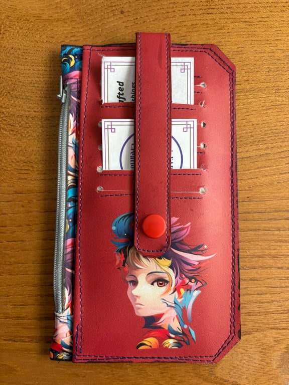 Anime style print purse pal wallet 