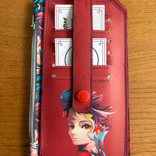 Anime style print purse pal wallet 