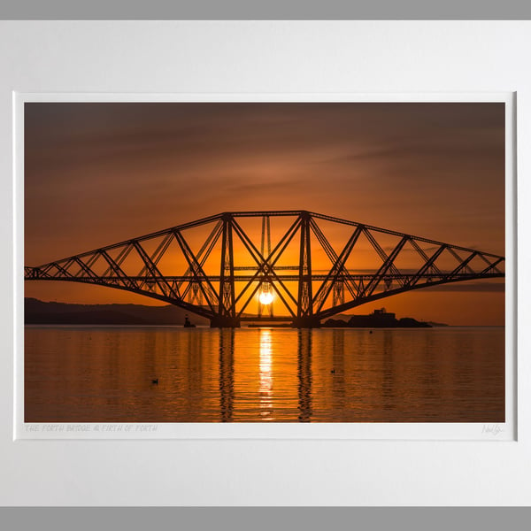 The Forth Bridge & Firth of Forth, Scotland - A3 (50x40cm) Unframed Print