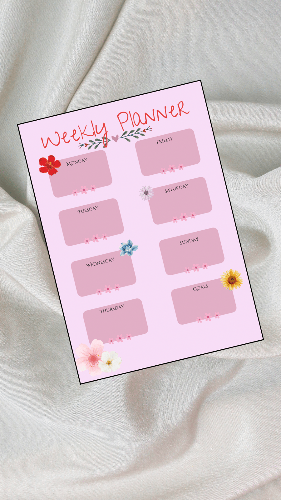 My Weekly Planner Note Pad