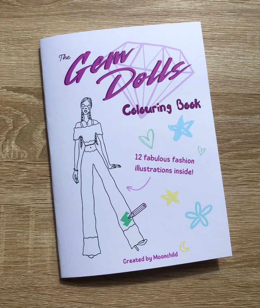Fashion Colouring Book, Girls Colouring Book, Kids Art Activity, Screen-Free 