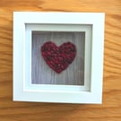 Fused Glass Framed Heart Artwork