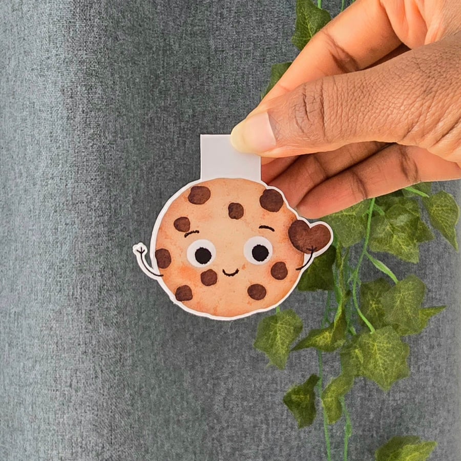 Handmade Cute Chocolate Chip Cookie Magnetic Bookmark