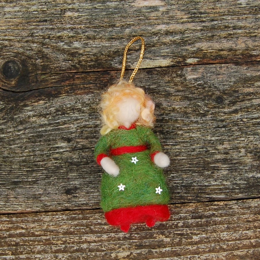 Handmade Needle Felt Christmas Tree Topper - Elf Handmade Needle Felt Christmas Tree Topper - Elf