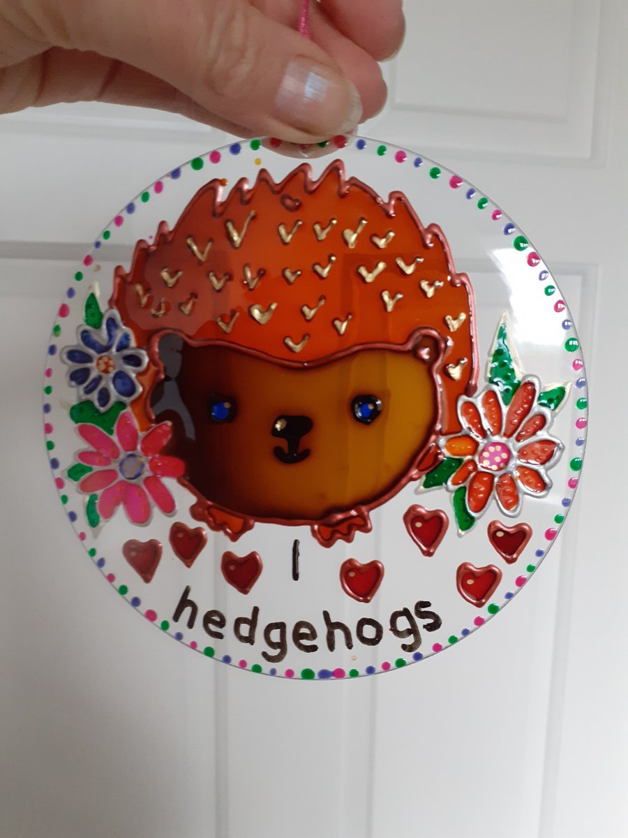 Hedgehog suncatcher