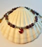 Sage Amethyst Necklace With Faceted Glass & Swarovski Heart - Handmade In Devon - Image 6