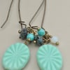 Starburst Czech Glass Bead Earrings