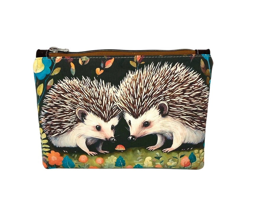 Hedgehogs Exclusive Fabric Bag for Makeup, Toiletries Wipes, Pens, Passport
