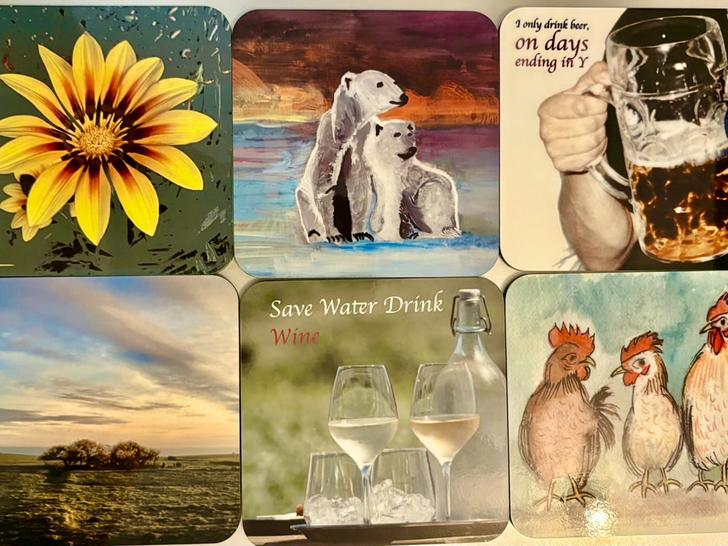 Pick and Mix 4 x 9.5cm Coasters of your choice 