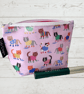 Cosmetic bags pink cats - Image 1