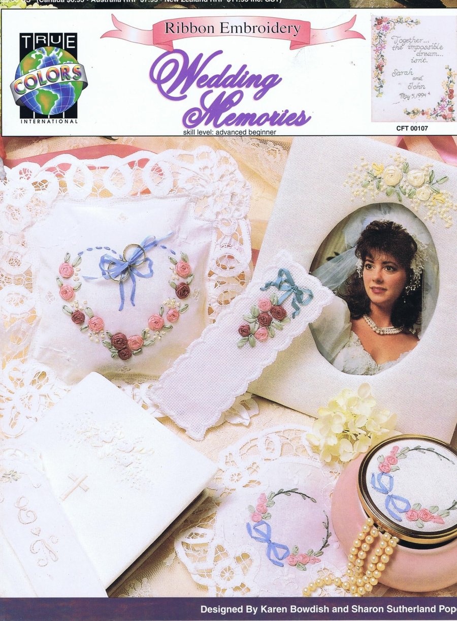 Wedding Memories Ribbon Embroidery Pattern Booklet (Beginner)