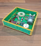 Tray for small desk items - bright  green and yellow - Image 2