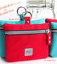 Waterproof Dog Treat and Poo Bag Pouch - two compartments inside - RED - Image 3