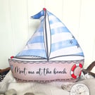 Sailboat Decorative Cushion 