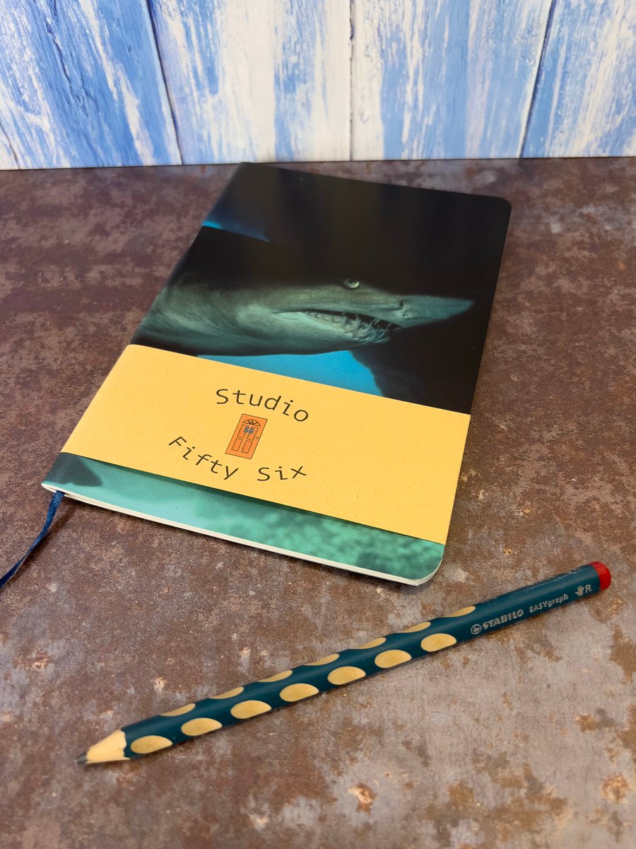 Notebook, Marine themed, A5 (ish), made from up-cycled and recycled materials.