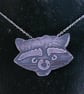 Sterling Silver Raccoon Necklace - Image 2