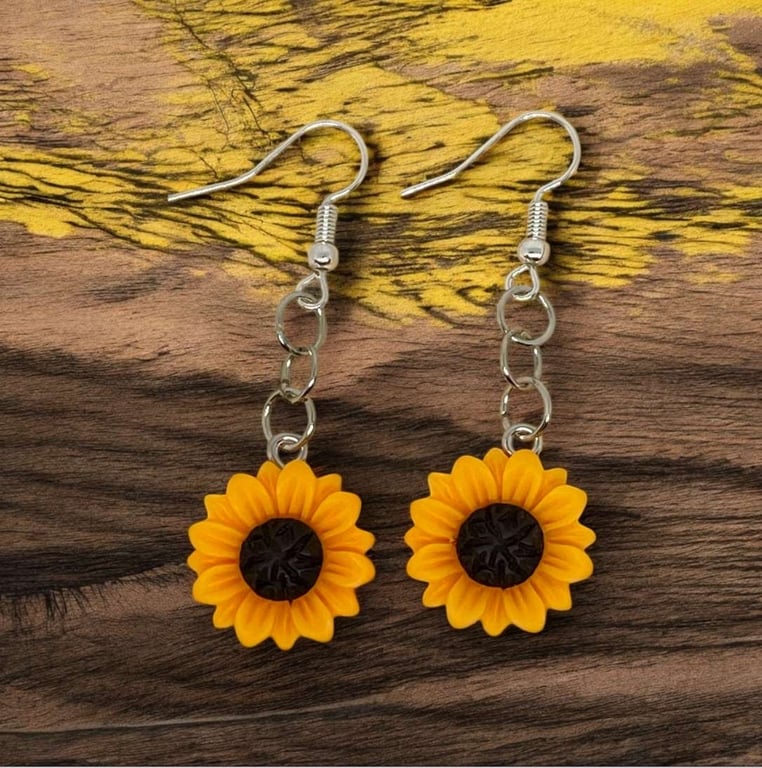 Sunflower burst earrings