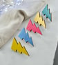 Colourful Wooden Lightning Bolt Brooch - Image 2
