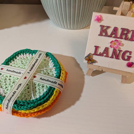 Set of 4 Crocheted Coasters
