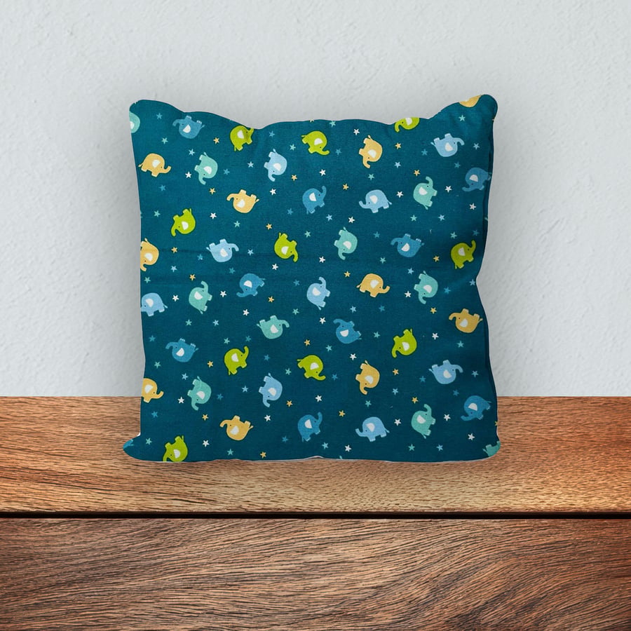 Children's Cushion, Nursery Mini Cushion, Handmade Cushion-Little Elephants-112