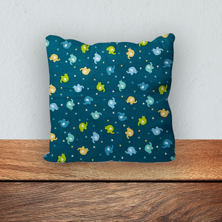 Children's Cushion, Nursery Mini Cushion, Handmade Cushion-Little Elephants-112