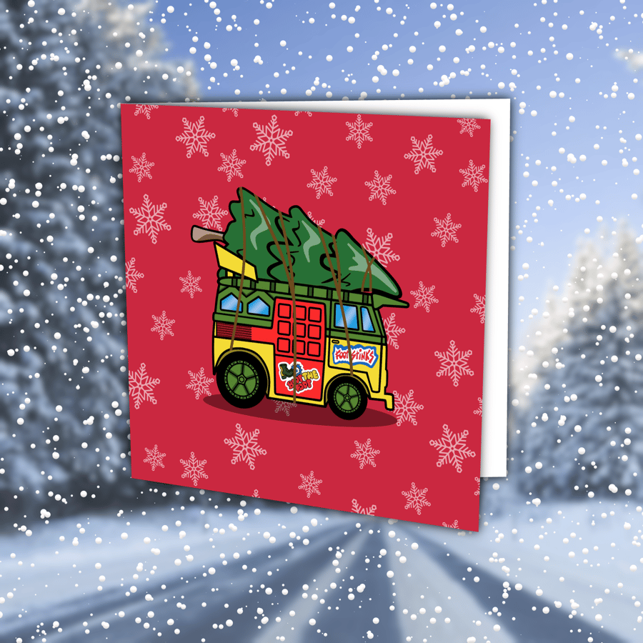 Drivin' Home For Christmas Card: Teenage Mutant Ninja Turtles