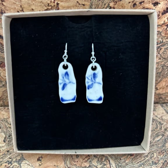 Handmade Earrings, Ceramic, Unique Earrings, Vintage, Eco Friendly Gifts