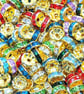 100pcs 8mm Gold Multicoloured Rhinestone Rondelle Spacer Beads for DIY Handcraft
