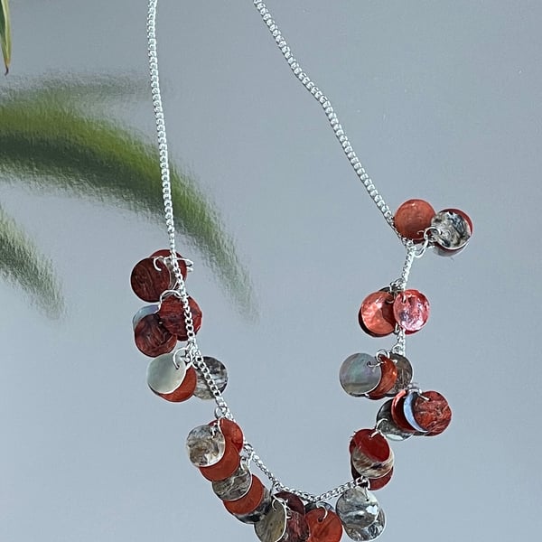 'Rishini' Red Shell Necklace