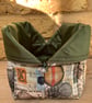Jules Verne Hot Air Balloon Fabric Quilted Box Shape Wash Bag - Image 6
