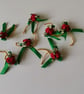 Pack of 5, 2cm Triple Rose Bow With Pearls, 