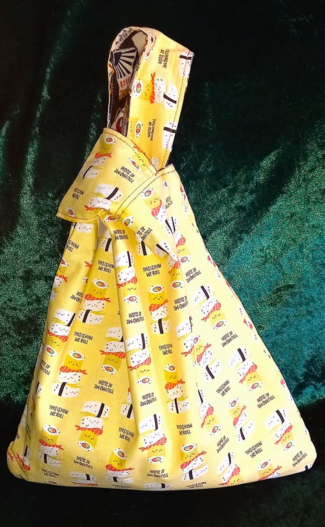 Fun Sushi Japanese Knot Bag Medium